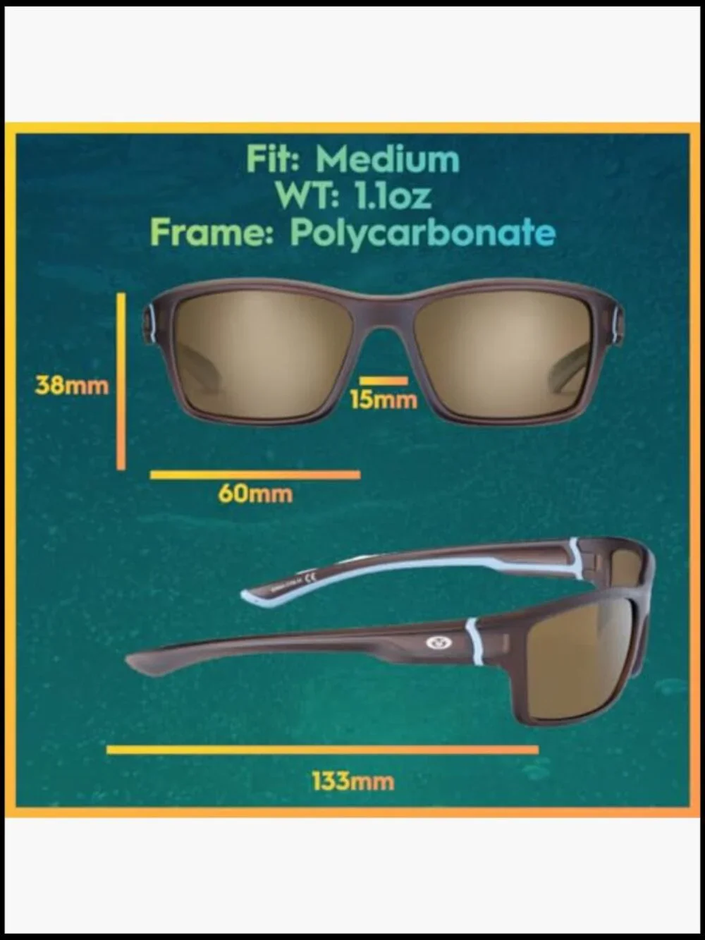 Polarized Sunglasses with AcuTint UV Blocker for Fishing Outdoor Sports